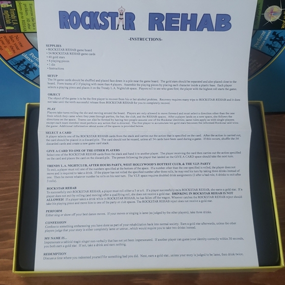 Rockstar Rehab Drinking Game - Picture 4 of 4